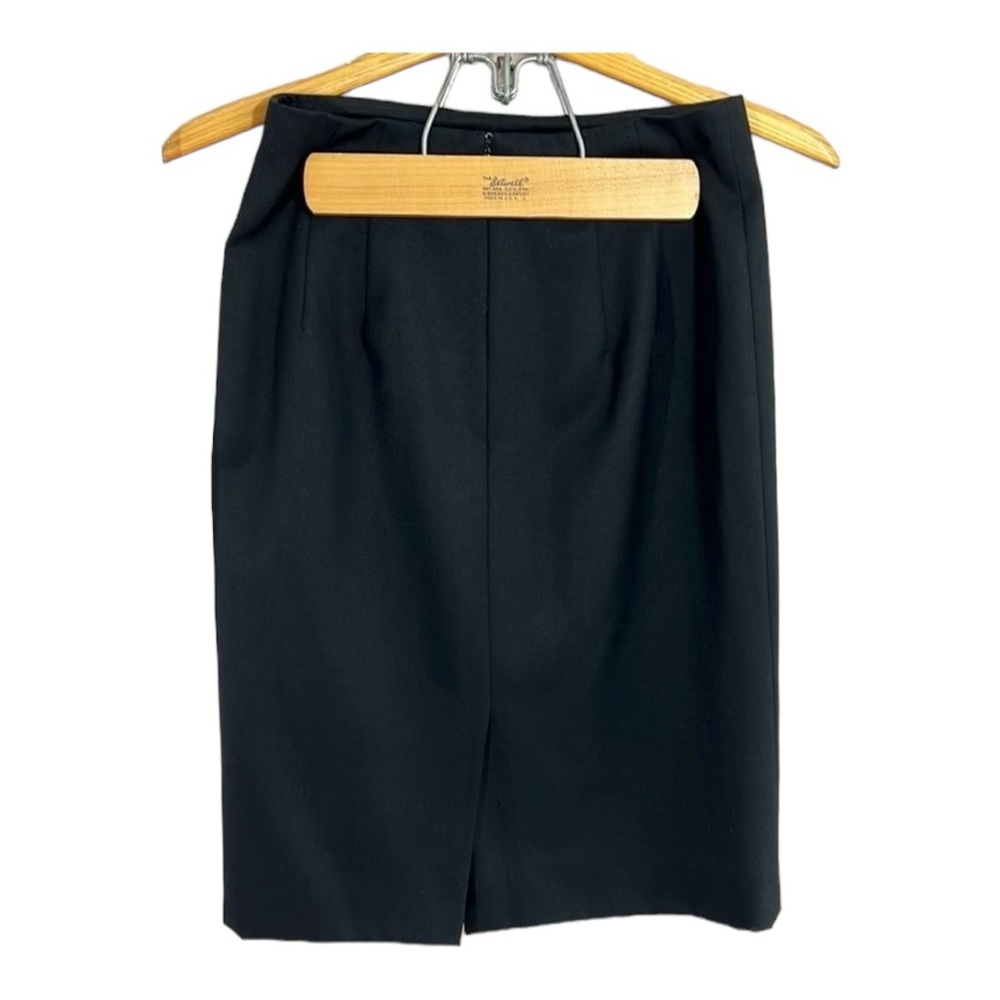 Classiques For Nordstrom Black A-Line 100% Wool Skirt Size 2